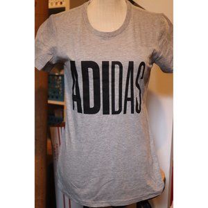 Adidas Amplifier Short Sleeve Badge of Sport Tee Women's Size Small Gray NWT